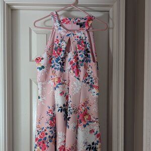 3/$23 Roz & Ali Pretty Pink Floral Scuba Print Summer Dress Size 12